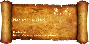 Meiszl Anikó névjegykártya
